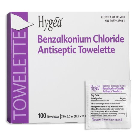 Towelette Moist Sanitizing Skin Wipe Hygea® Indi .. .  .  